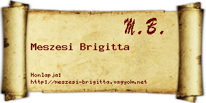 Meszesi Brigitta névjegykártya